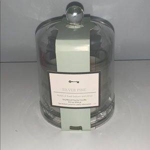 Silver pine candle